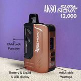 AKSO Supa Nova 12,000 (12k) 5% - Led Screen - Disposable Pod