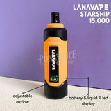 LANAVAPE Starship 12,000 5% - Led Screen - Disposable Pod